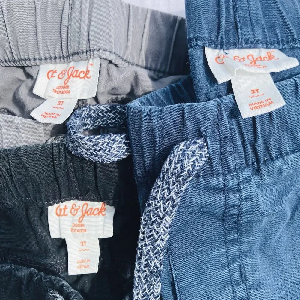 Cat & Jack Toddler Jeans Joggers Set (4) 2T Denim Cotton Jumping Beans Shorts